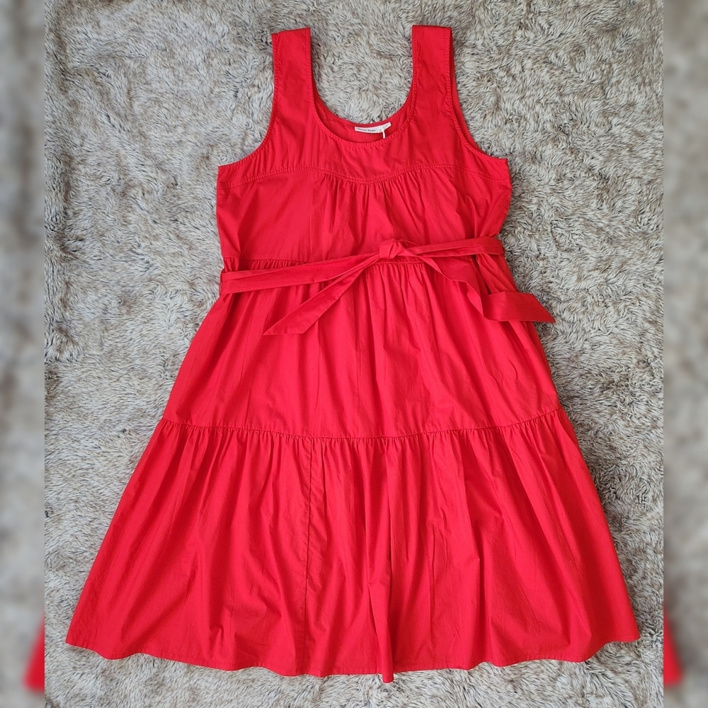 Anthropologie Roller Rabbit Coley Dress In Scarlet Red Women's Size XL